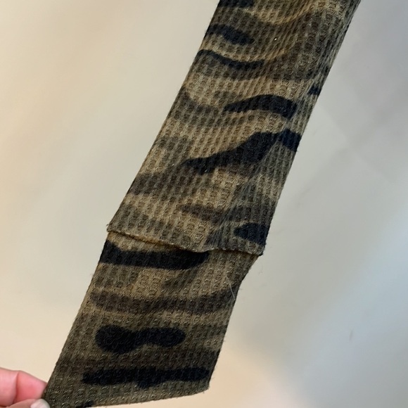 Retrology Womens Camouflage Long Sleeve Hoodie Soft Knit Cardigan Shrug XL. - Picture 5 of 9